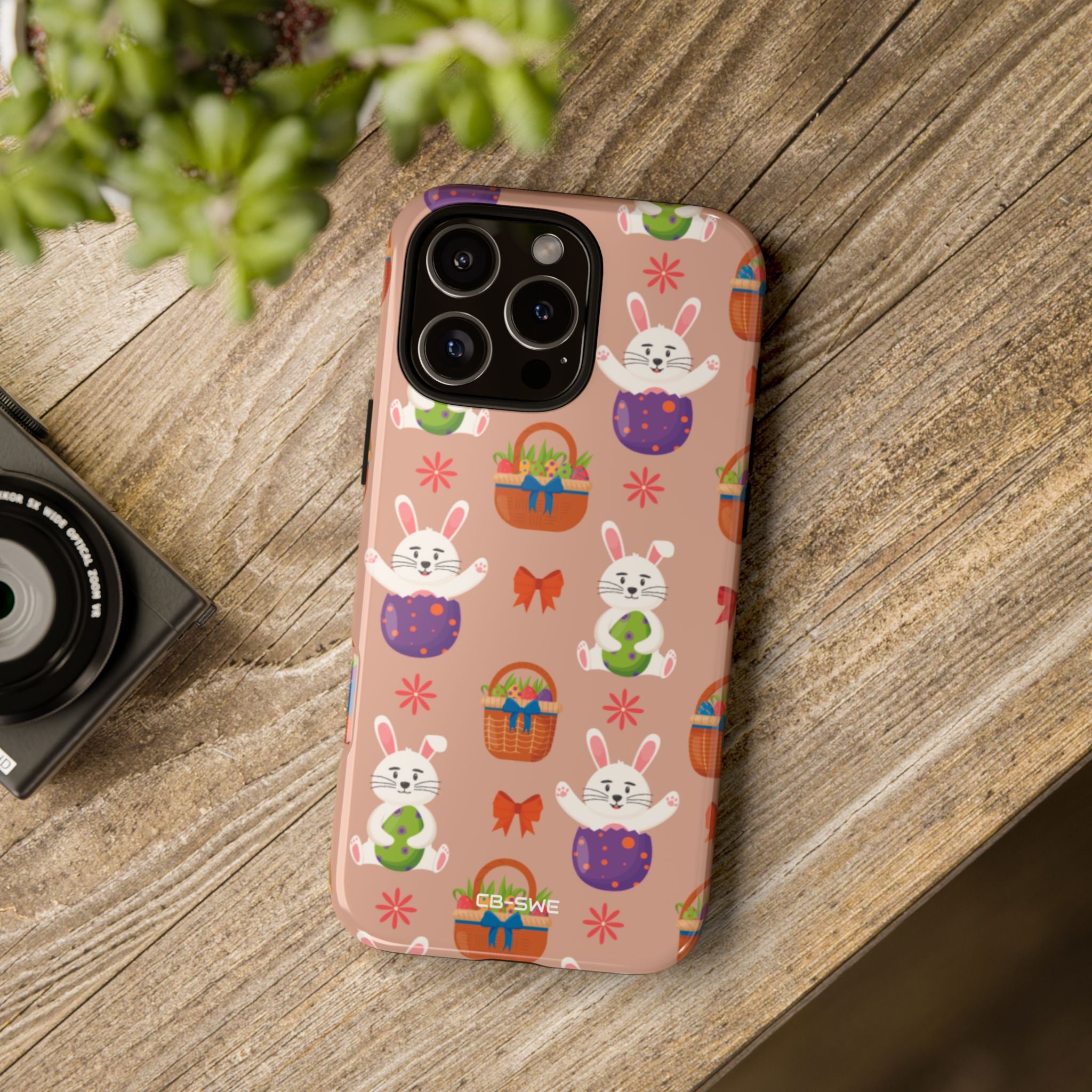Bunnies Hold Eggs - iPhone Case