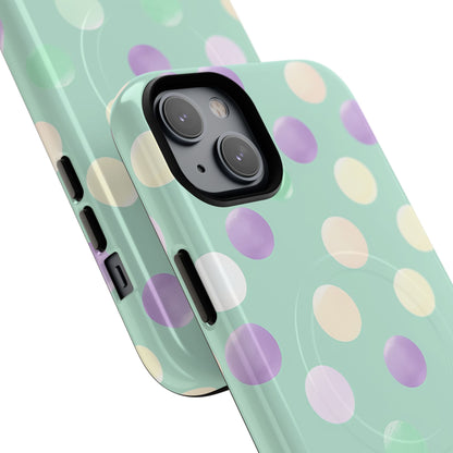 Pastel Polka Dots - Tough + MagSafe® iPhone 14 Phone Case