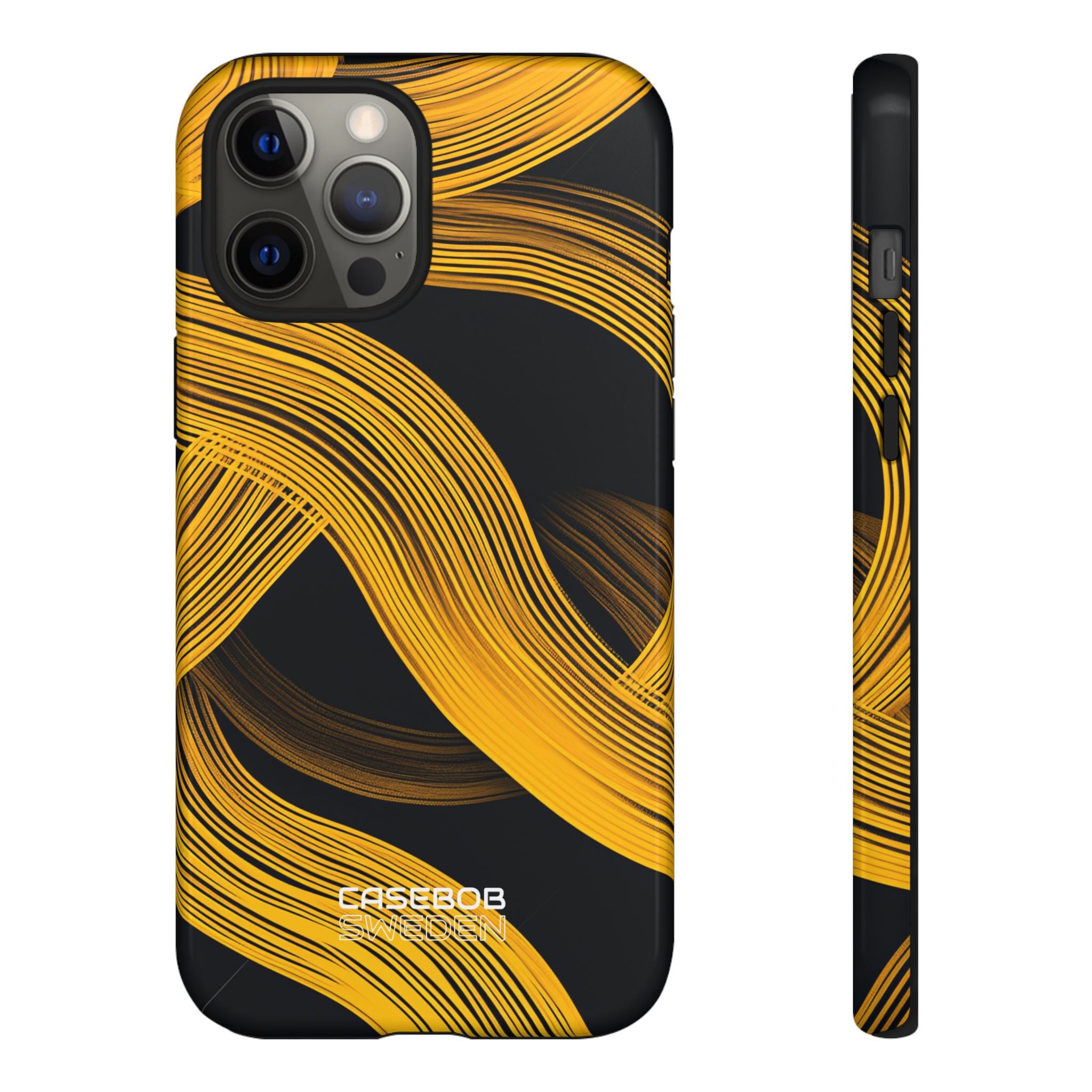 Yellow Flow Lines iPhone 12 - Tough