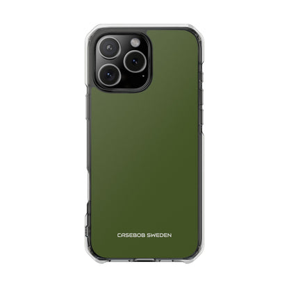 Dark Moss Green | Phone Case for iPhone (Clear Impact Case - Magnetic)