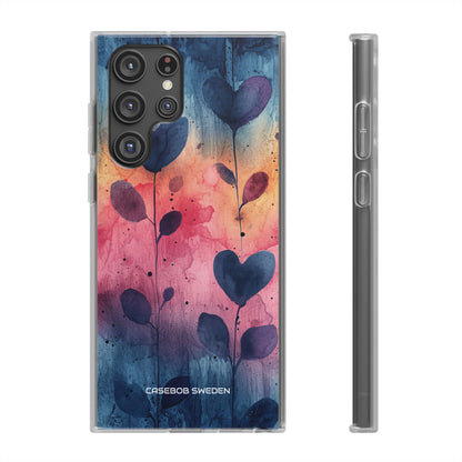 Watercolor Heart Art - Flexi Samsung S22 Phone Case