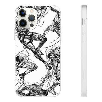 Dynamic Athletic Surrealism | Flexible Phone Case for iPhone