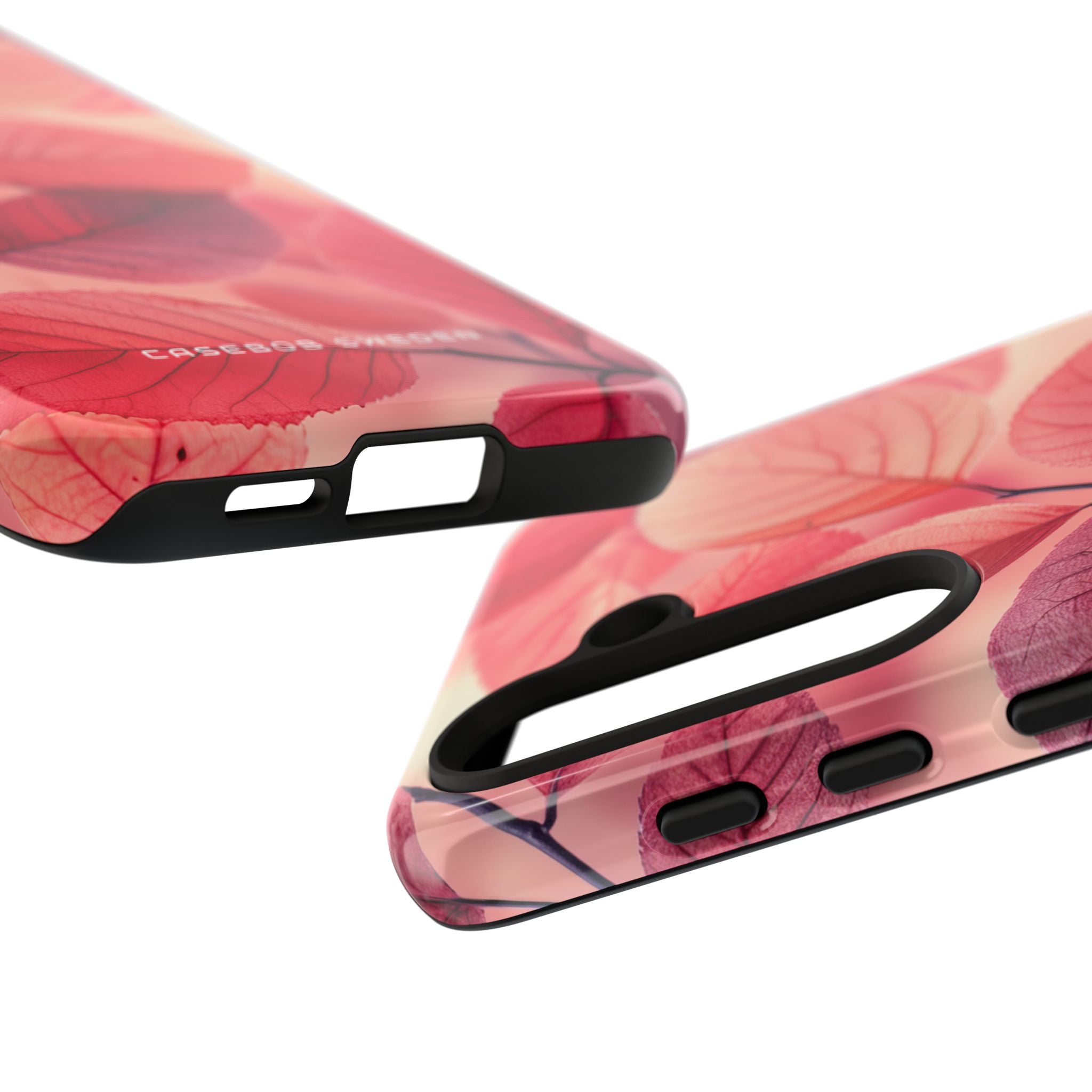 Elegant Pink Leaves Samsung S24 - Tough Phone Case