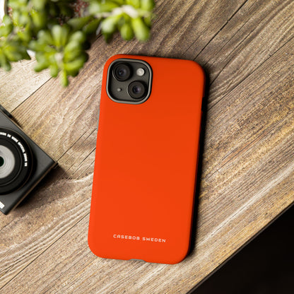 Orange Red iPhone 15 - Tough Phone Case