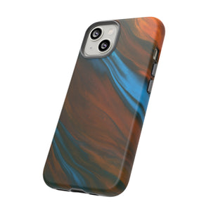 Orange Swipes Ink Art iPhone Case (Protective) Phone Case