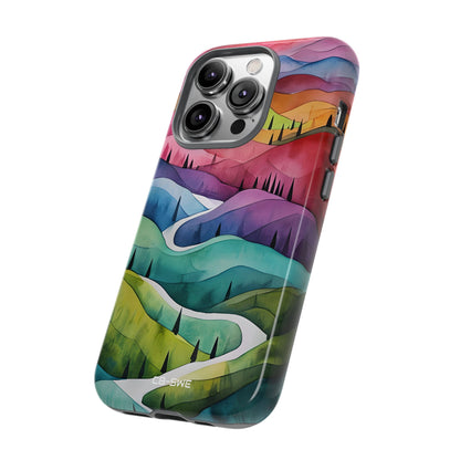 Whimsical Colorful Valleys - iPhone Case