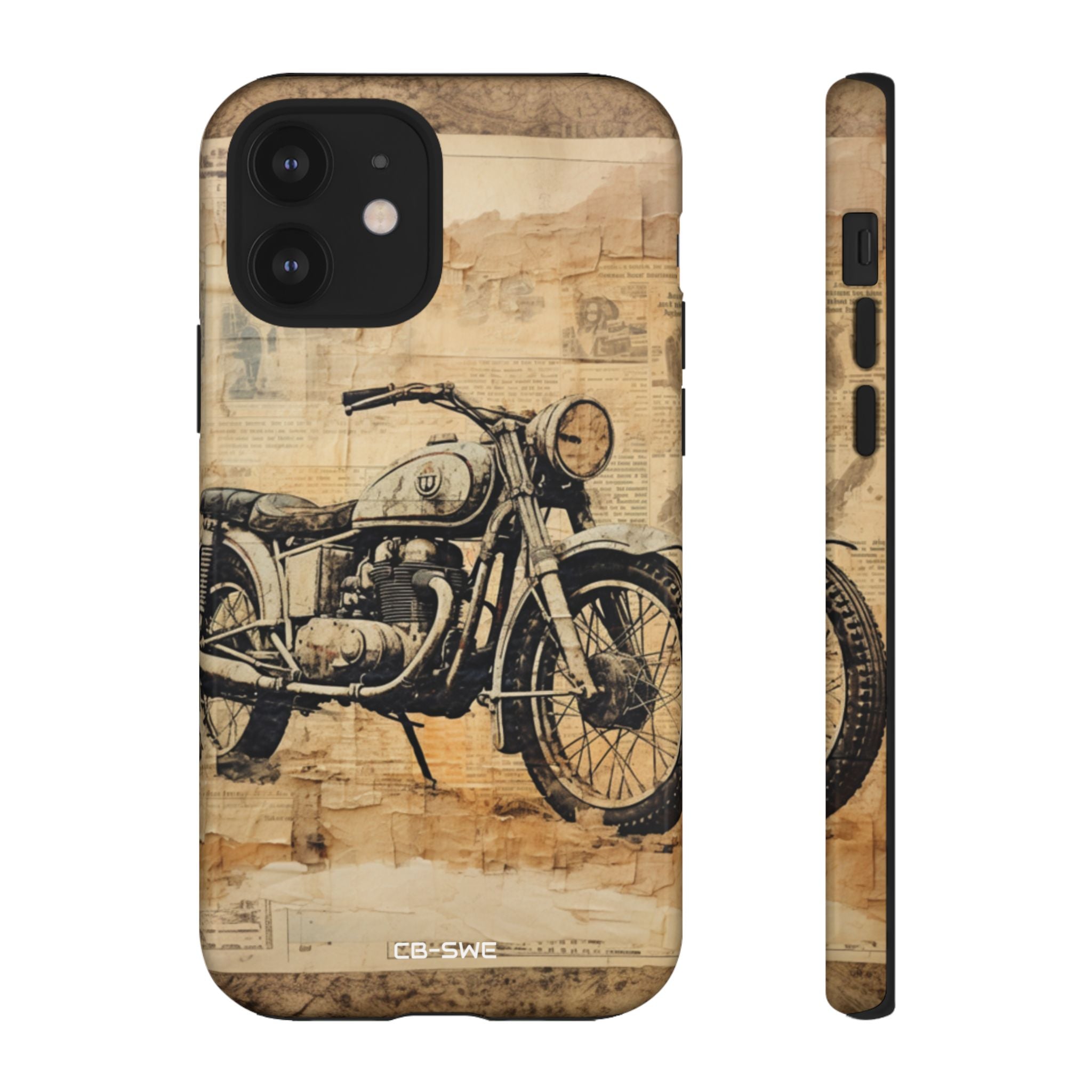 Vintage Motorcycle Collage - iPhone Case