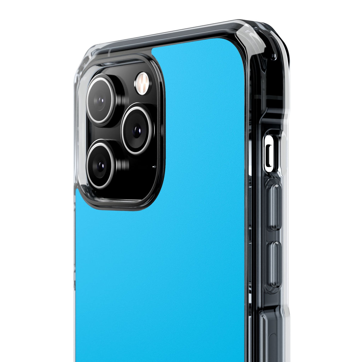 Vivid Sky Blue | Handyhülle für iPhone (Clear Impact Case – magnetisch) 