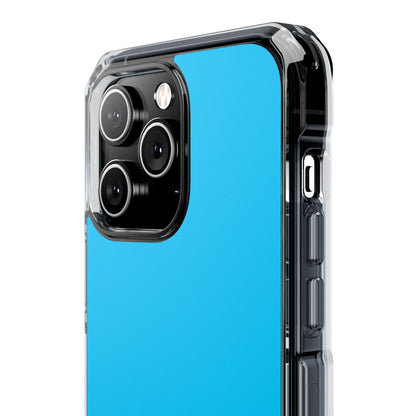 Vivid Sky Blue - Clear Impact Case for iPhone