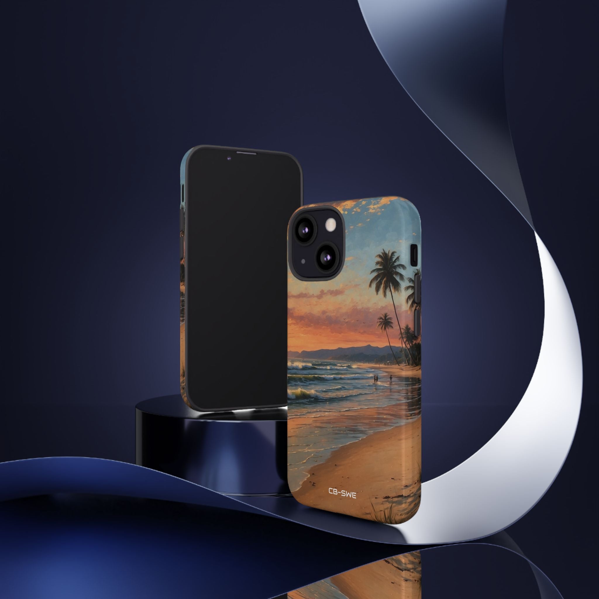 Golden Waves Embrace - iPhone Case