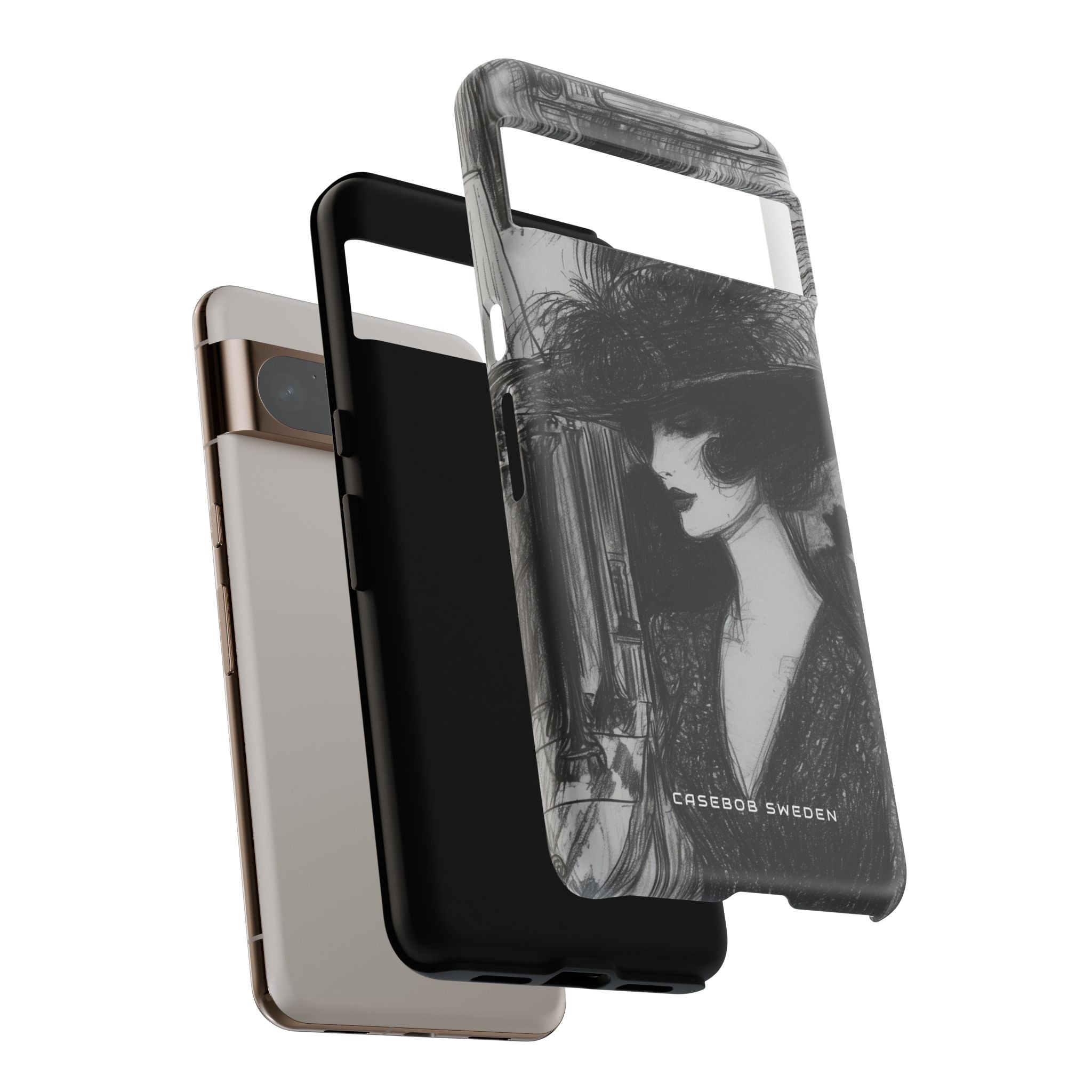 Timeless Elegance in Monochrome Google Pixel 8 - Tough Phone Case