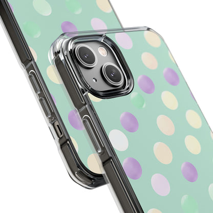 Pastel Polka Dots - Clear Impact iPhone 14 Phone Case