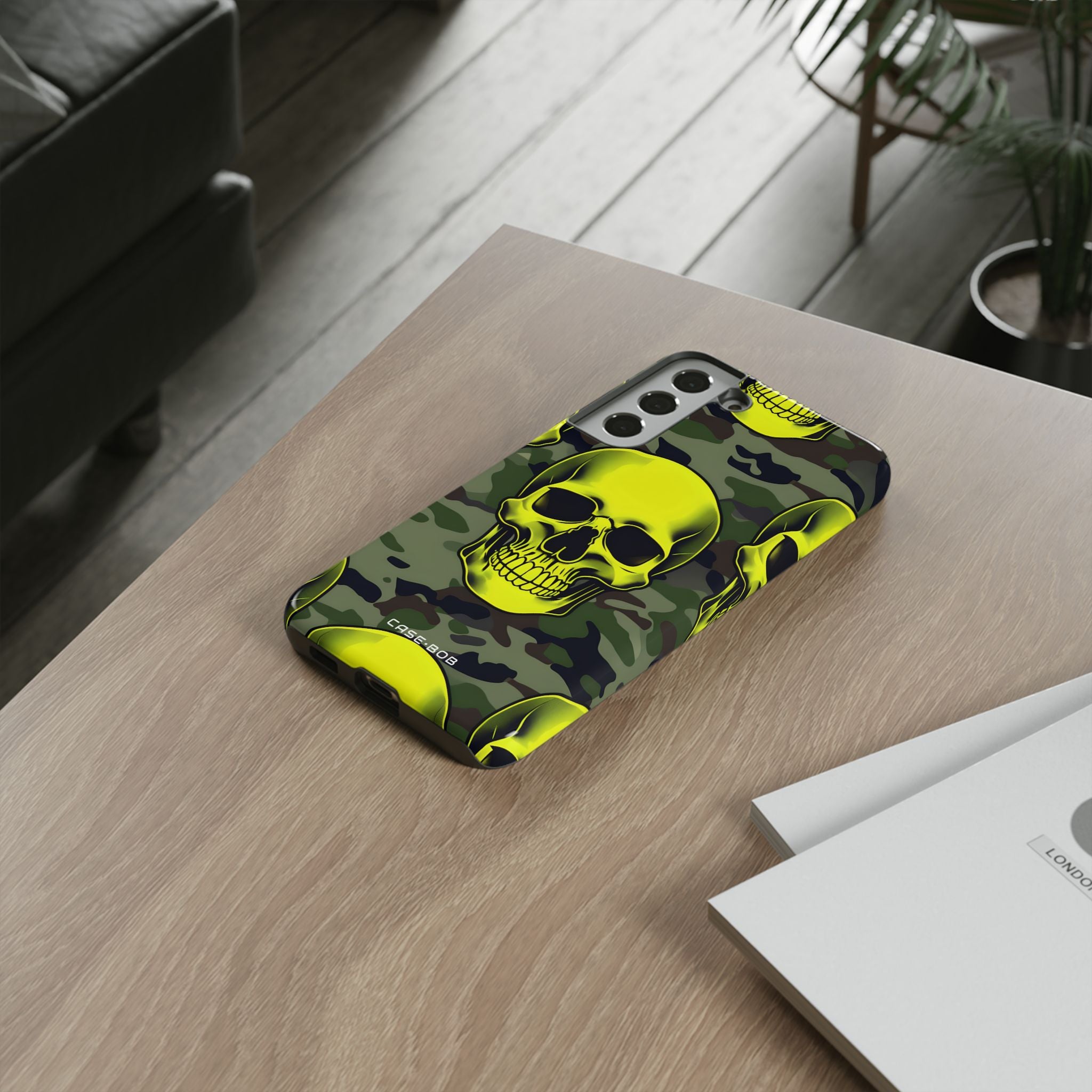Neon Skull Camo Samsung S22 Plus Case - Tough