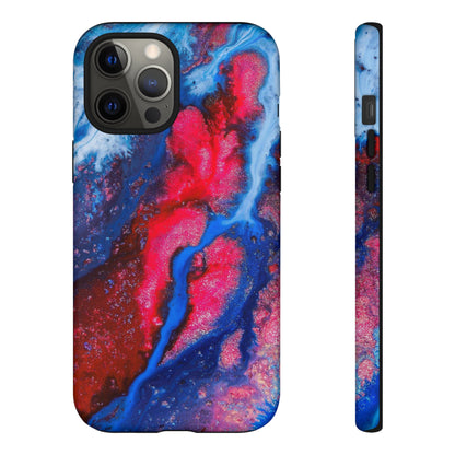 Red n Blue Ink Art iPhone Case (Protective) iPhone 12 Pro Max Matte Phone Case