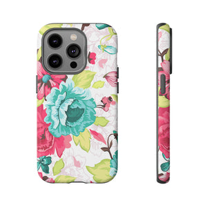 Vintage Flowers Pattern iPhone case - Protective Phone Case