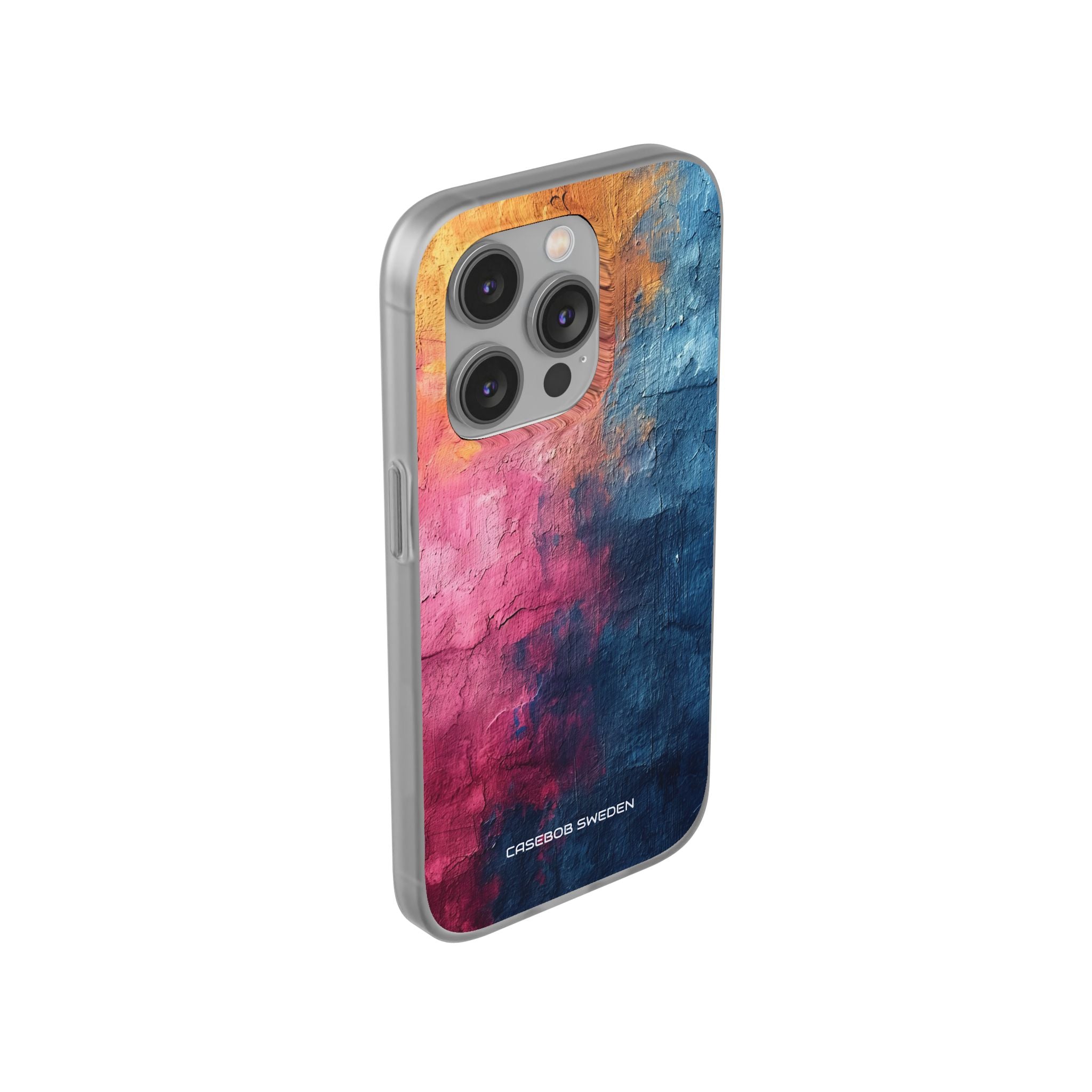 Blue Pink Abstract - Flexi iPhone 14 Phone Case