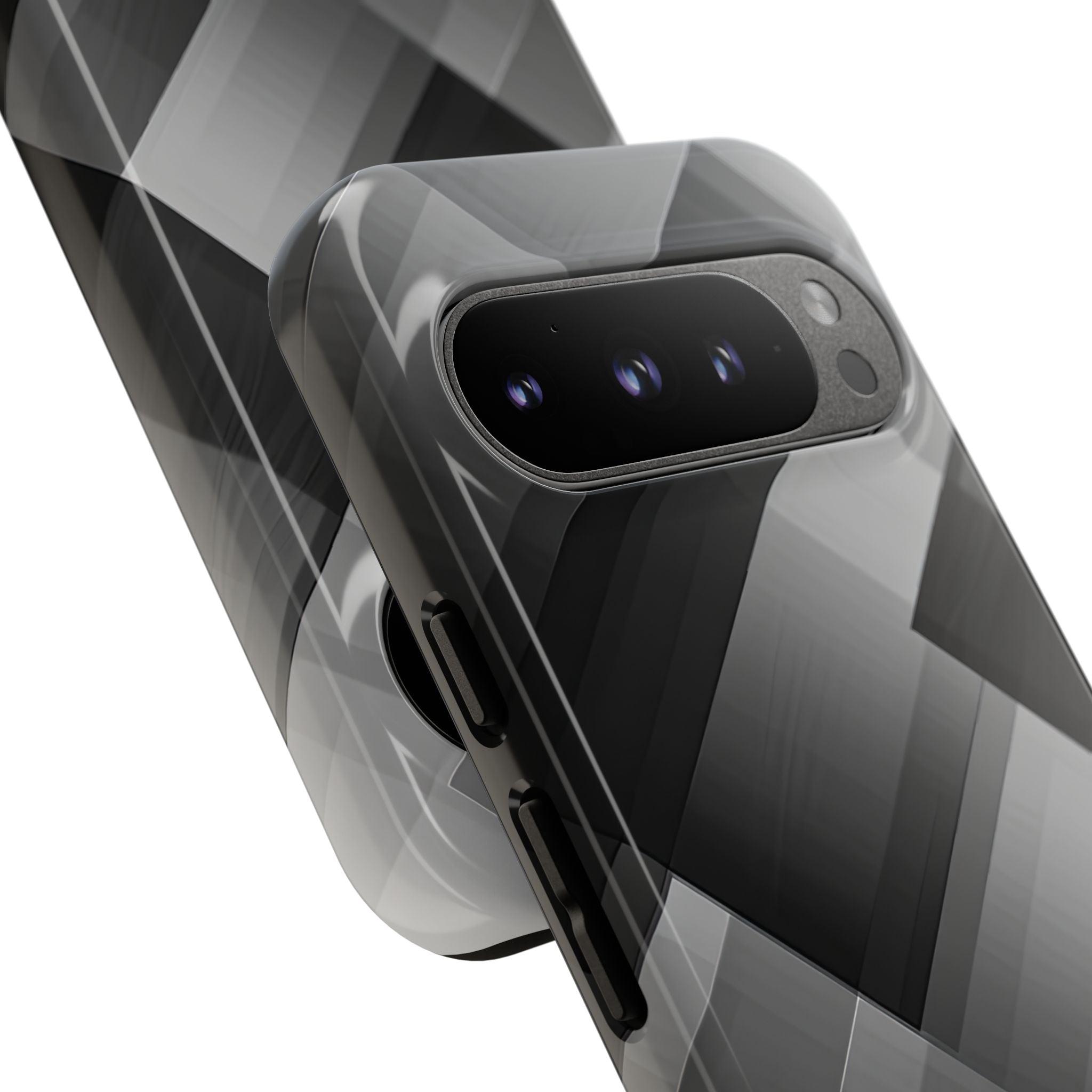 Grayscale Geometric Layers Google Pixel 9 - Tough