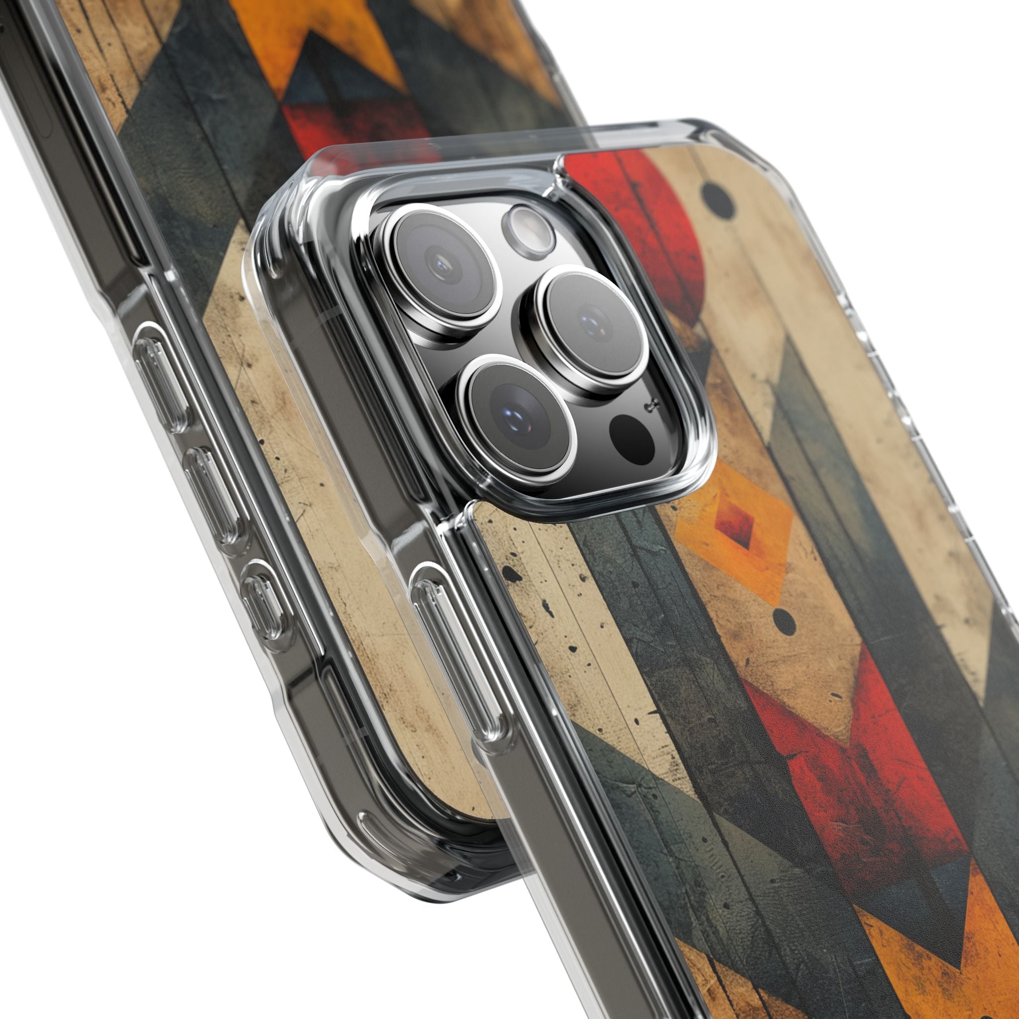 Geometric Fire Rise iPhone 16 - Impact Clear+