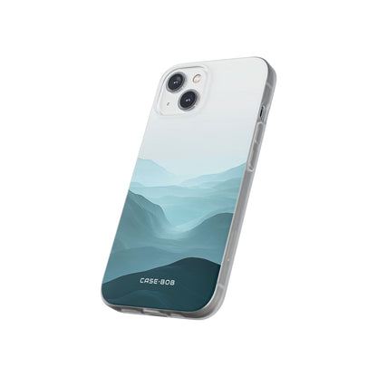Teal Mist Mountains iPhone 14 Case - Soft