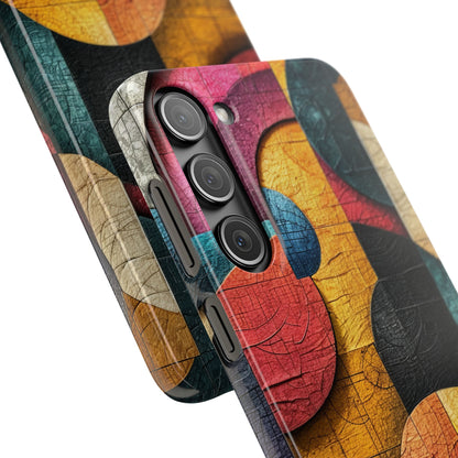 Vibrant Geometric Art - Slim Samsung S23 Phone Case