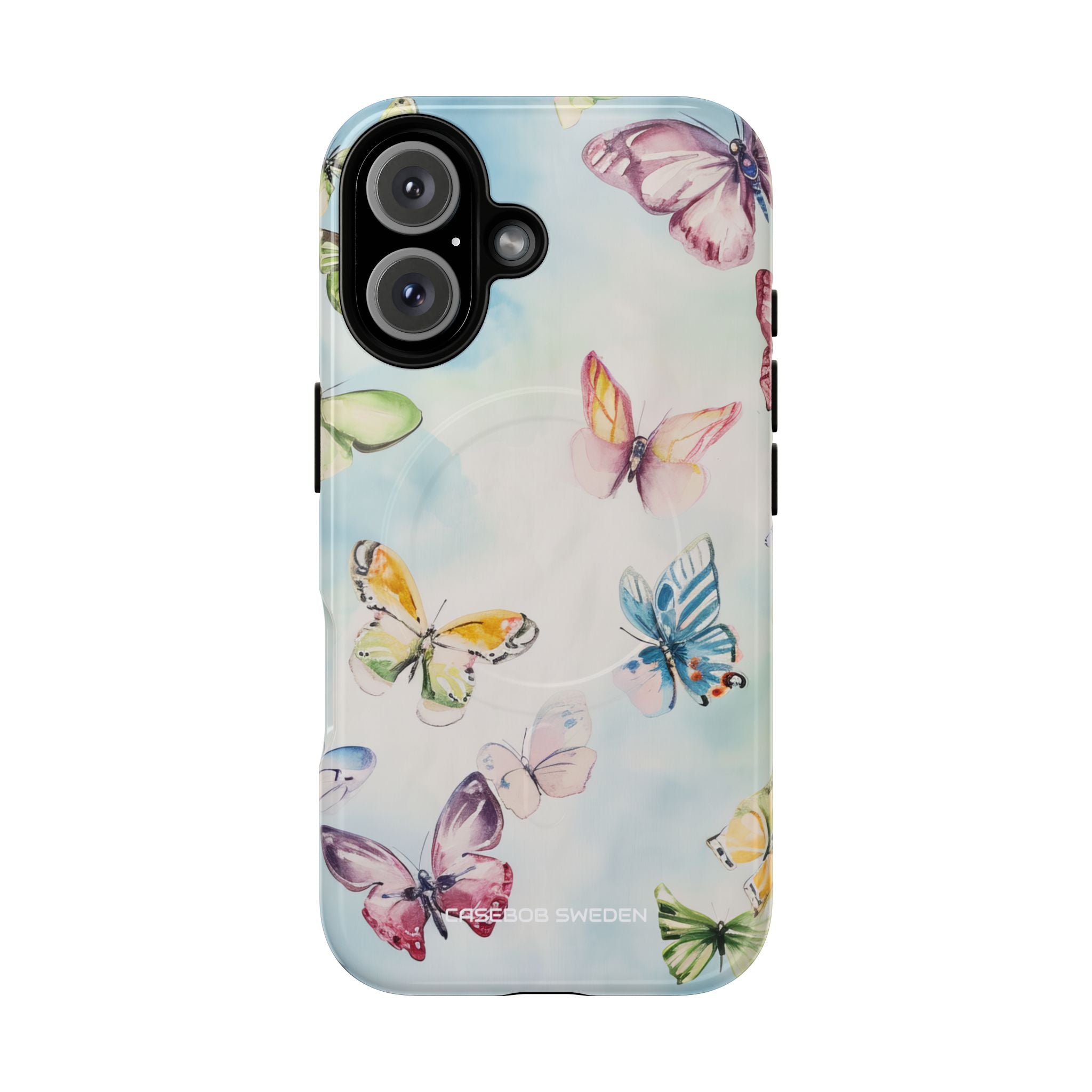 Watercolor Butterfly Bliss - Tough + MagSafe® iPhone 16 Phone Case