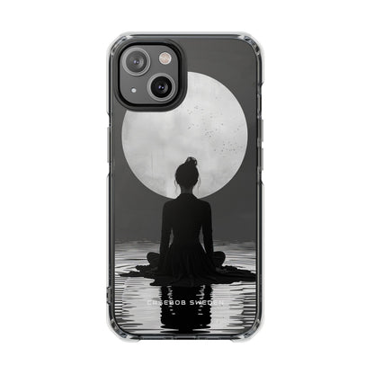 Zen Serenity Moon Reflection iPhone 14 - Clear Impact Phone Case