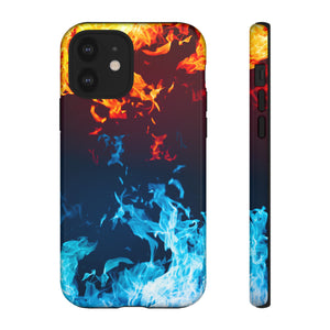 Red & Blue Flames - Protective Phone Case