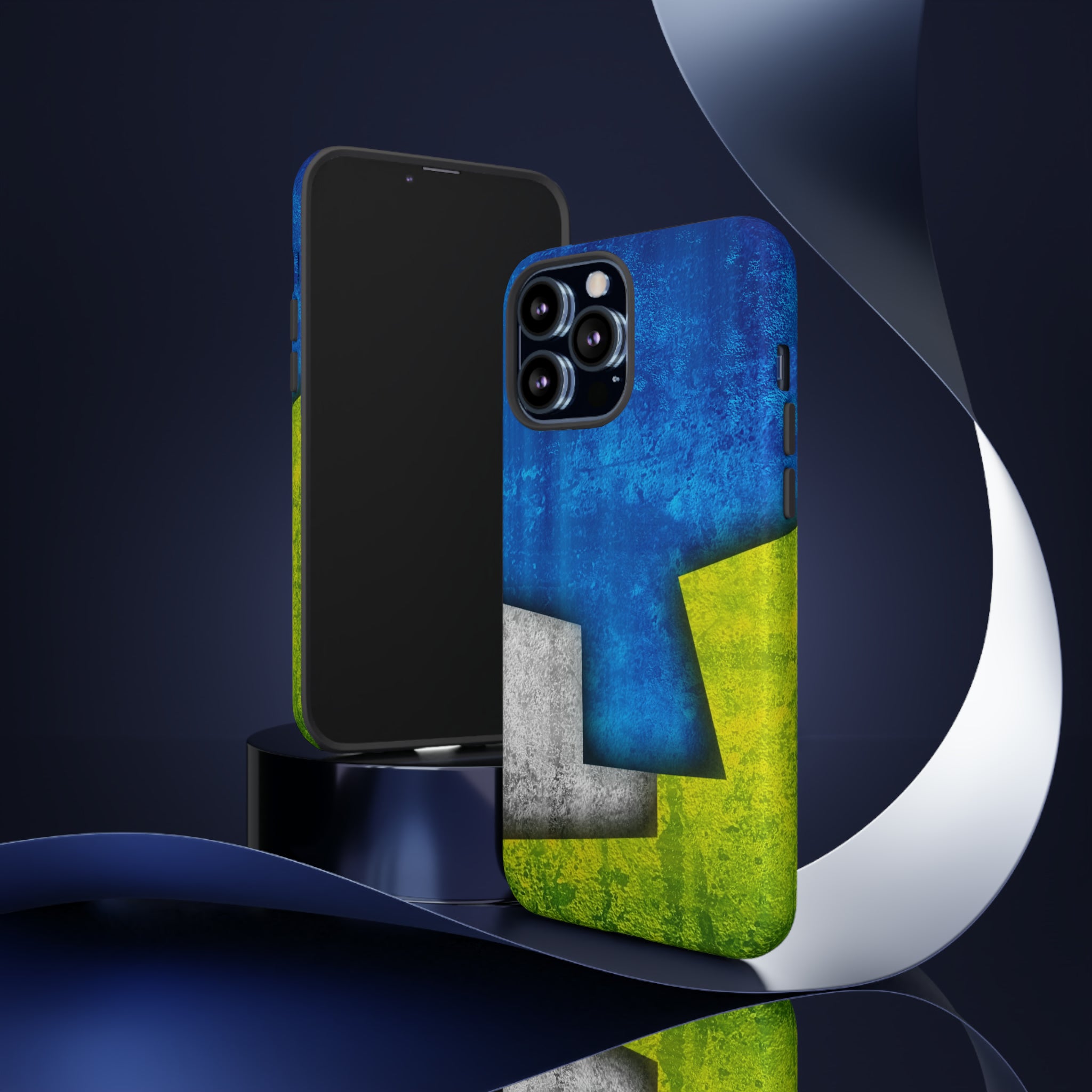 Blue Abstract Art - Protective Phone Case