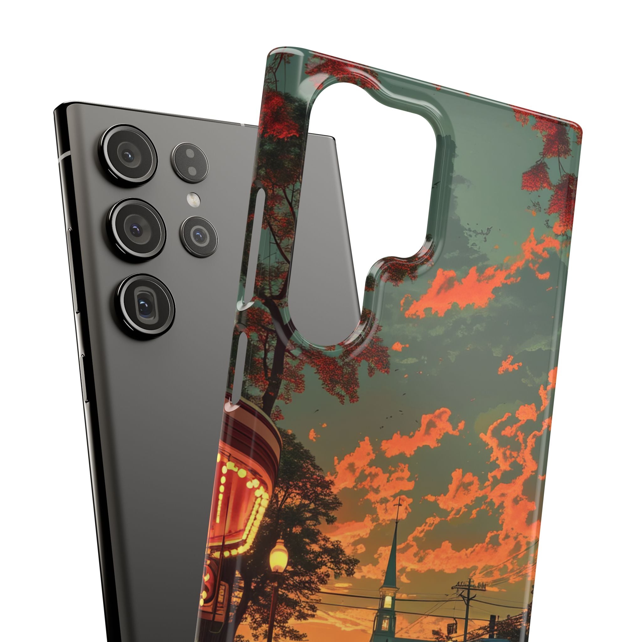 Mid-Century Nostalgia Streetscape Samsung S23 - Slim Phone Case