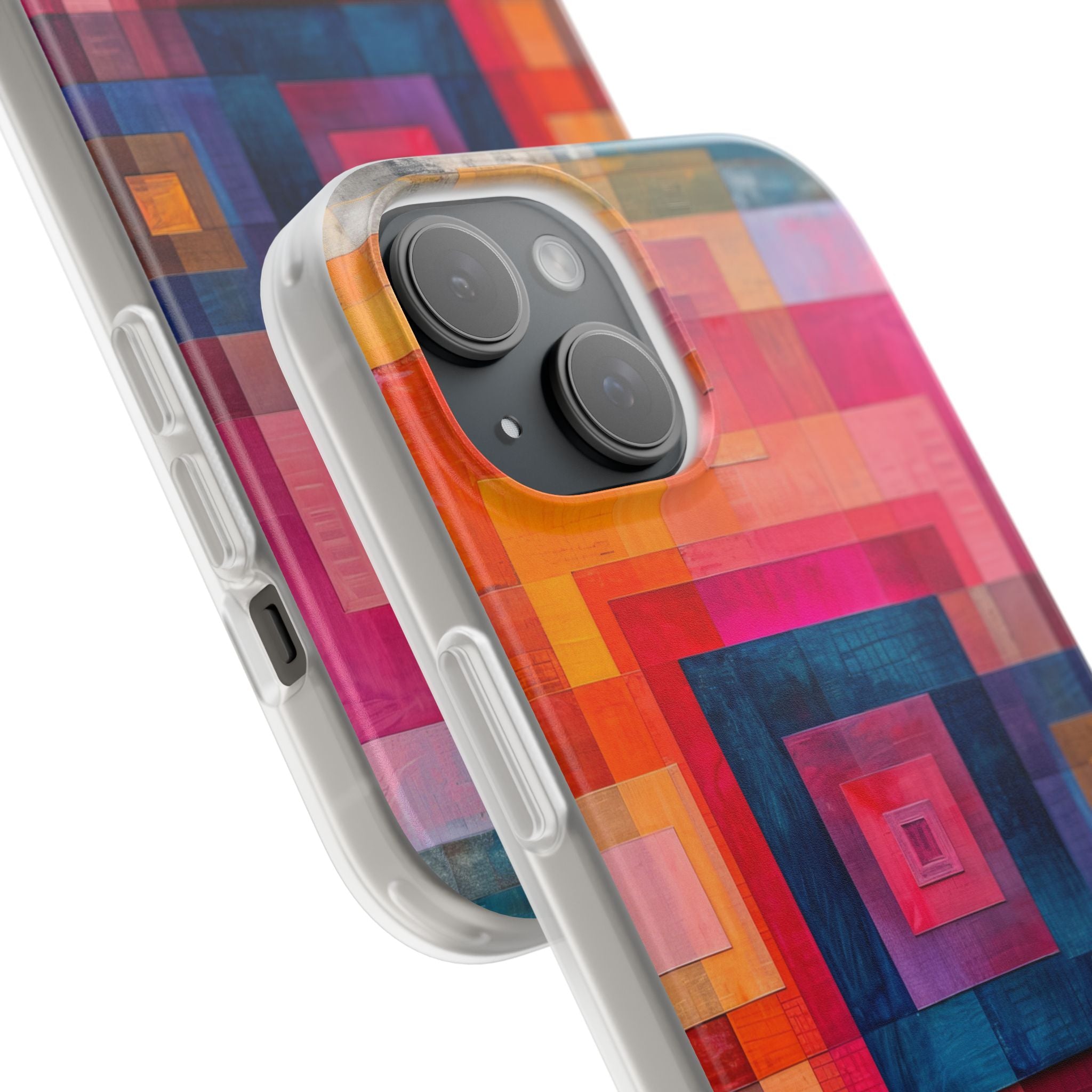 Vibrant Geometry - Flexi iPhone 15 Phone Case