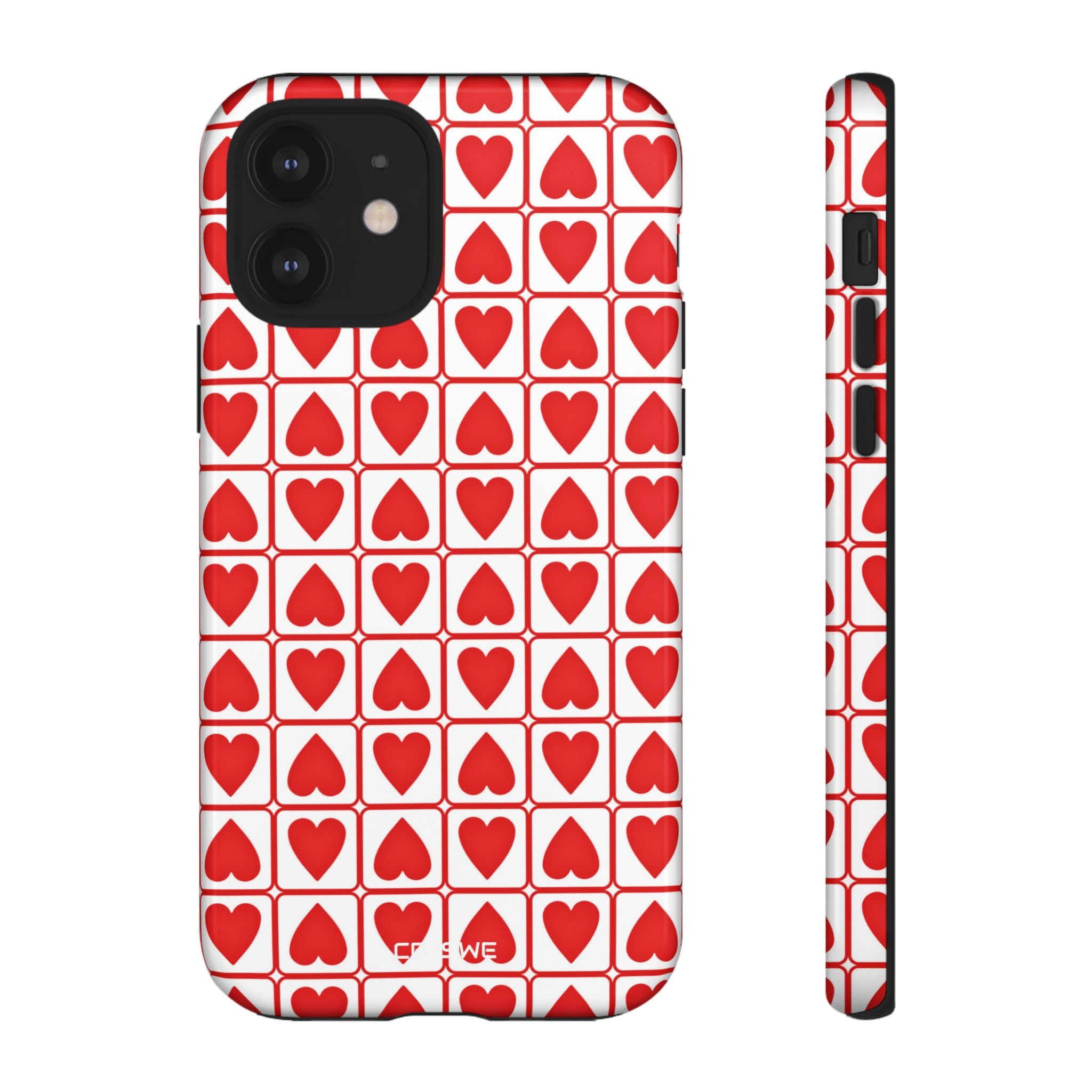 Hearts In Squares - iPhone Case