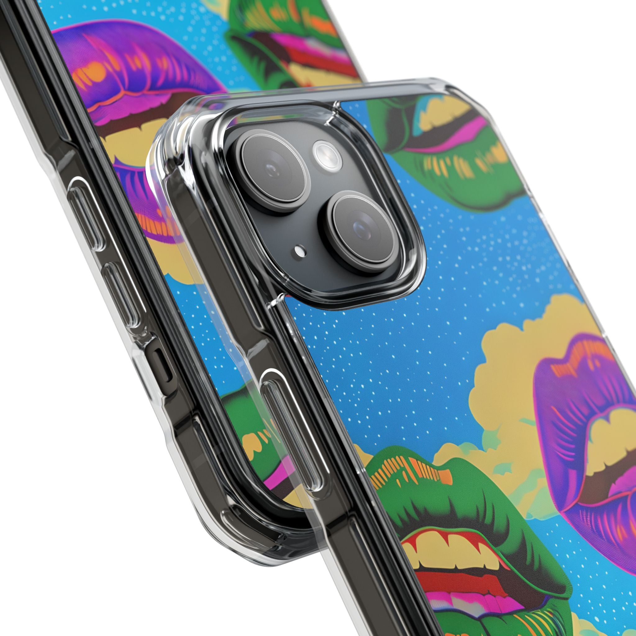 Colorful Lips Grid iPhone 15 Case - Impact