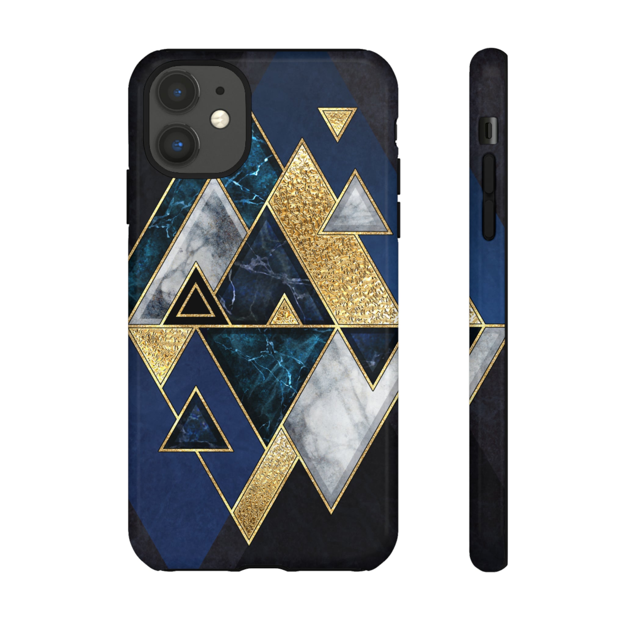 Dark Blue Geometric - Protective Phone Case