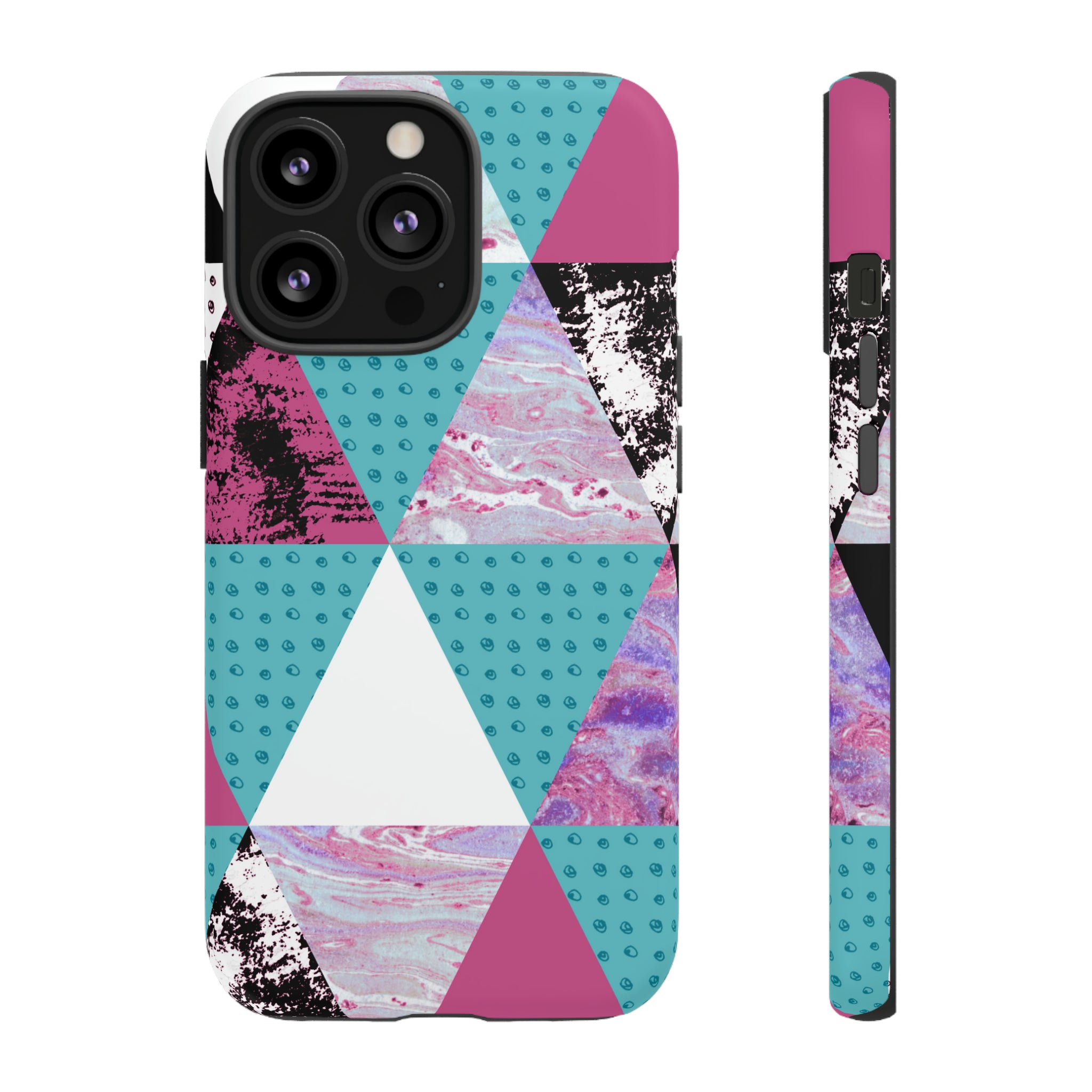 Grunge Triangles - Protective Phone Case