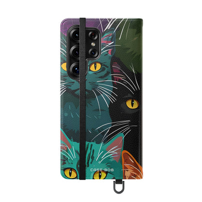 Cat Grid Neon - Samsung S25 Ultra Case - Lompakko