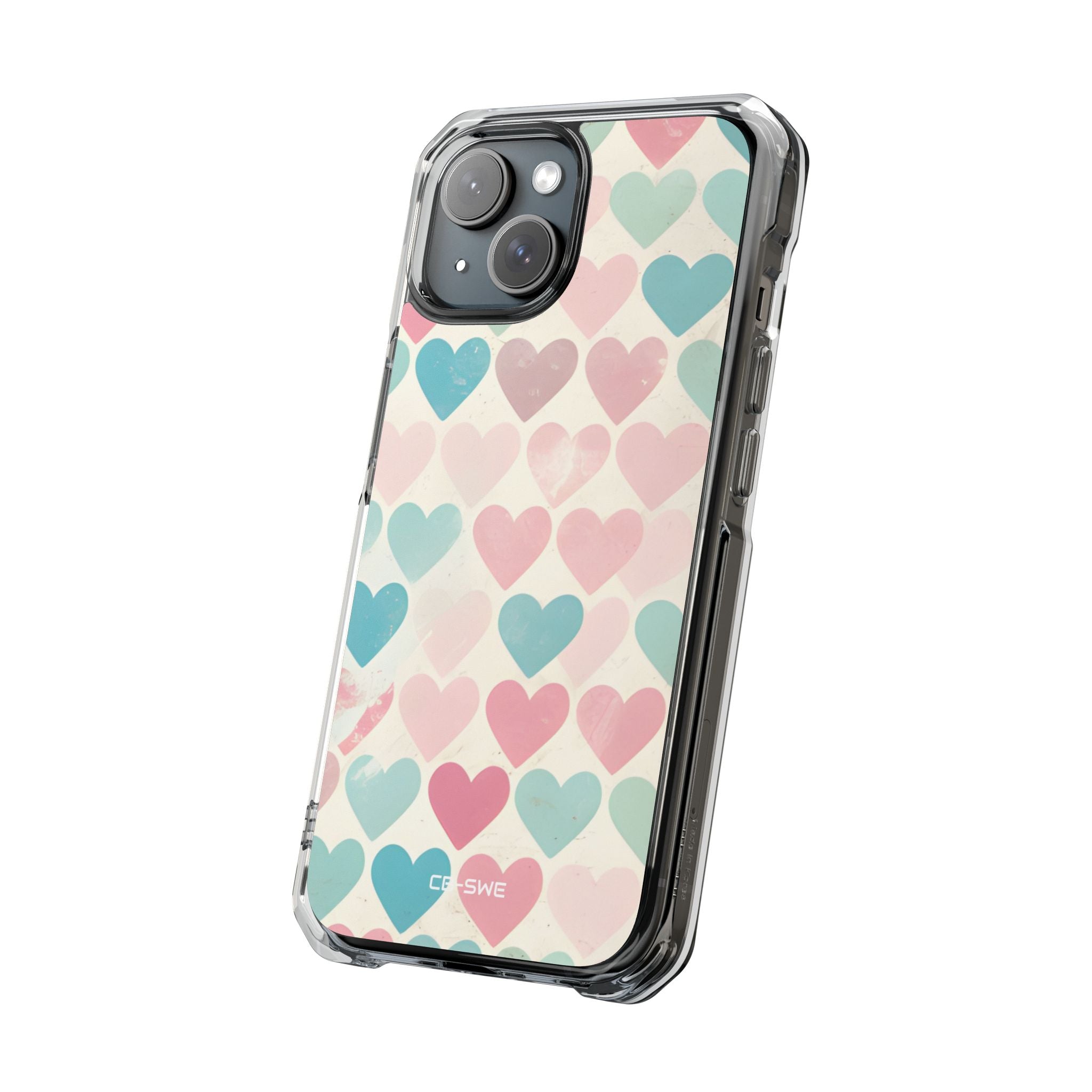 Retro Hearts Symmetry iPhone Case - Impact