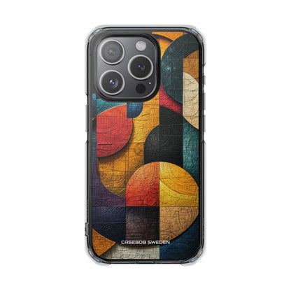 Vibrant Geometric Art - Clear Impact iPhone 15 Phone Case