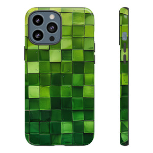 Emerald Square: Green Gradient - Protective Phone Case