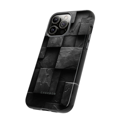 Black Geometric Elegance - Protective Phone Case