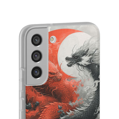 Twin Dragons Crimson Samsung S22 Plus Case - Soft