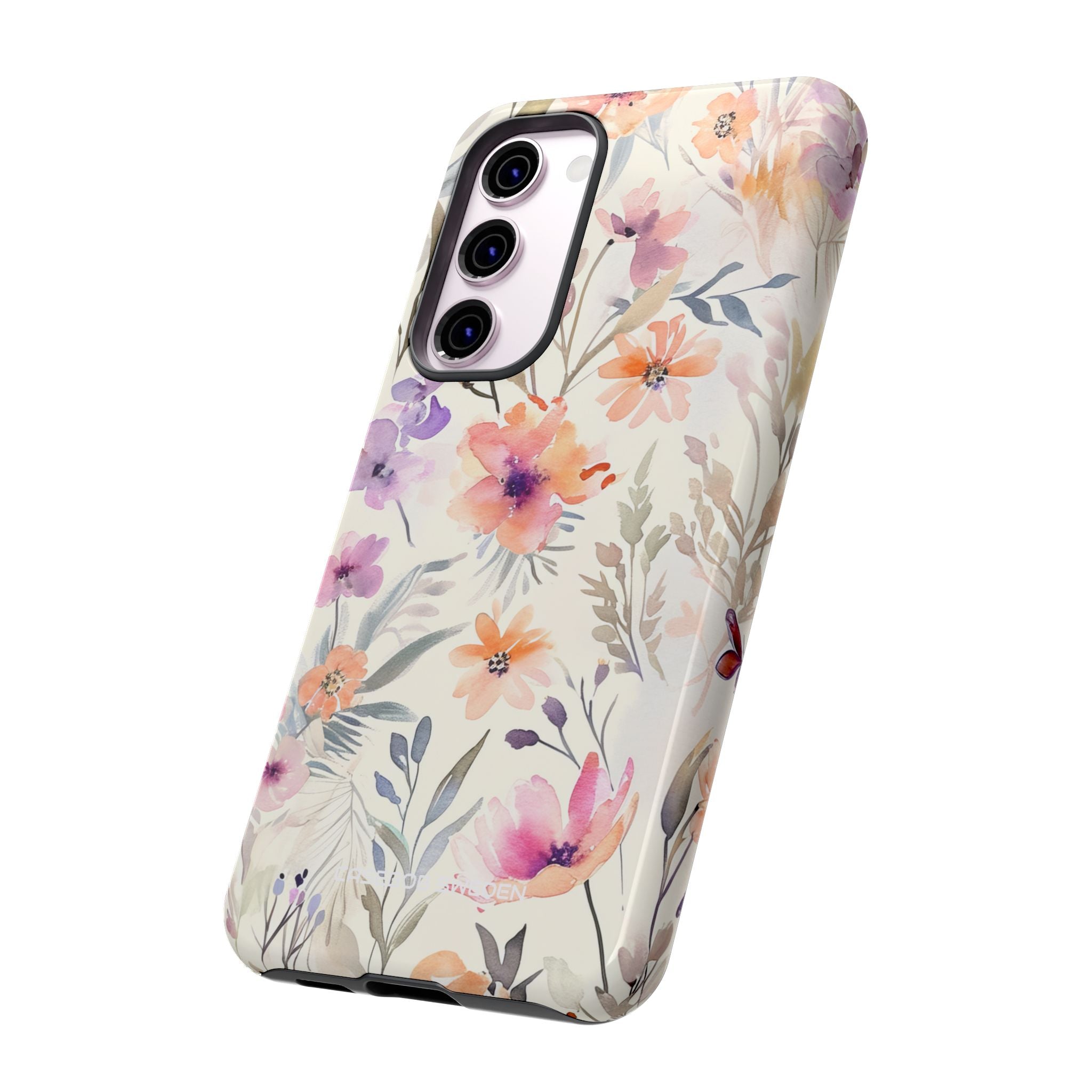 Soft Pink Floral Watercolor Design - Tough Samsung S23 Phone Case