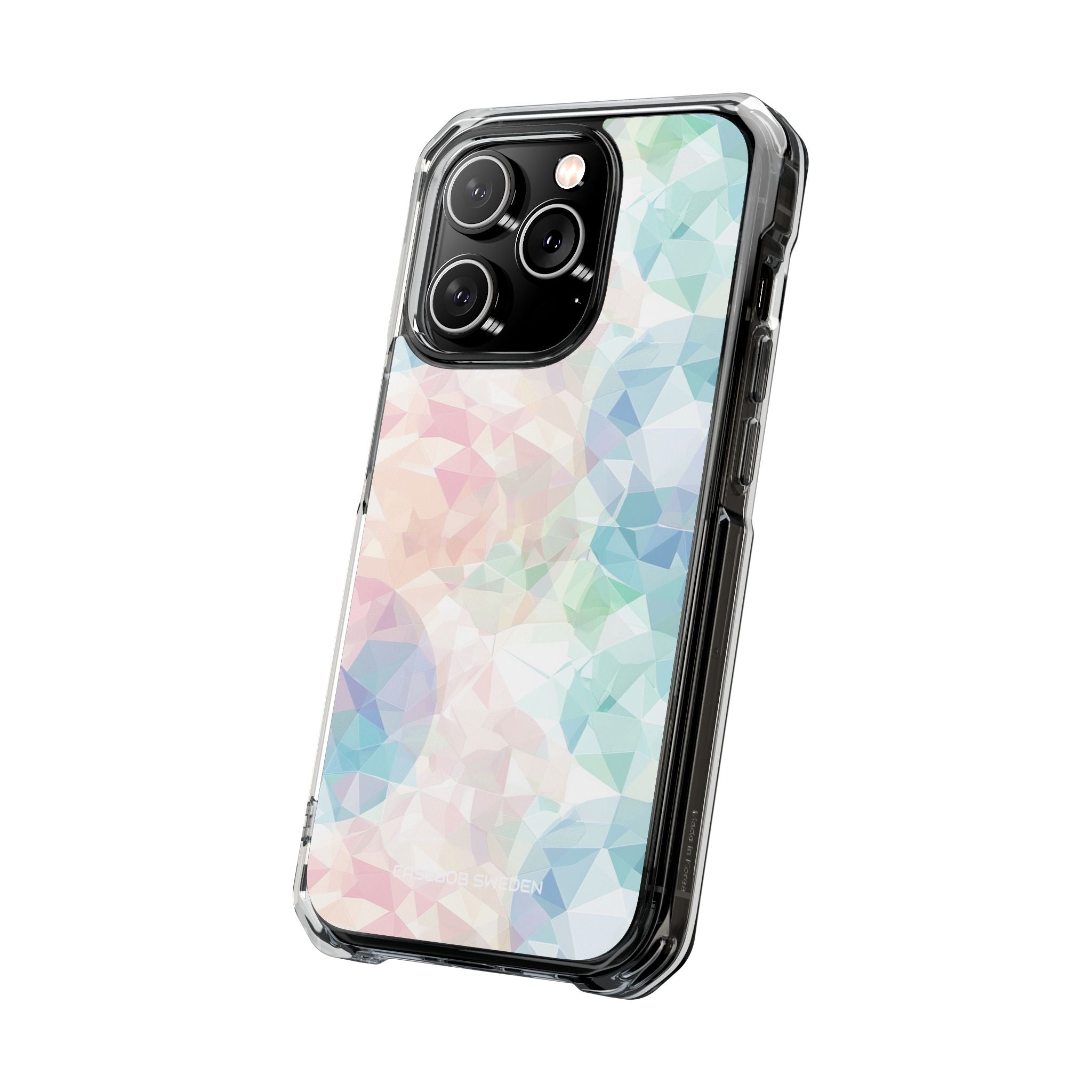 Pastel Geometry Background - Clear Impact iPhone 14 Phone Case