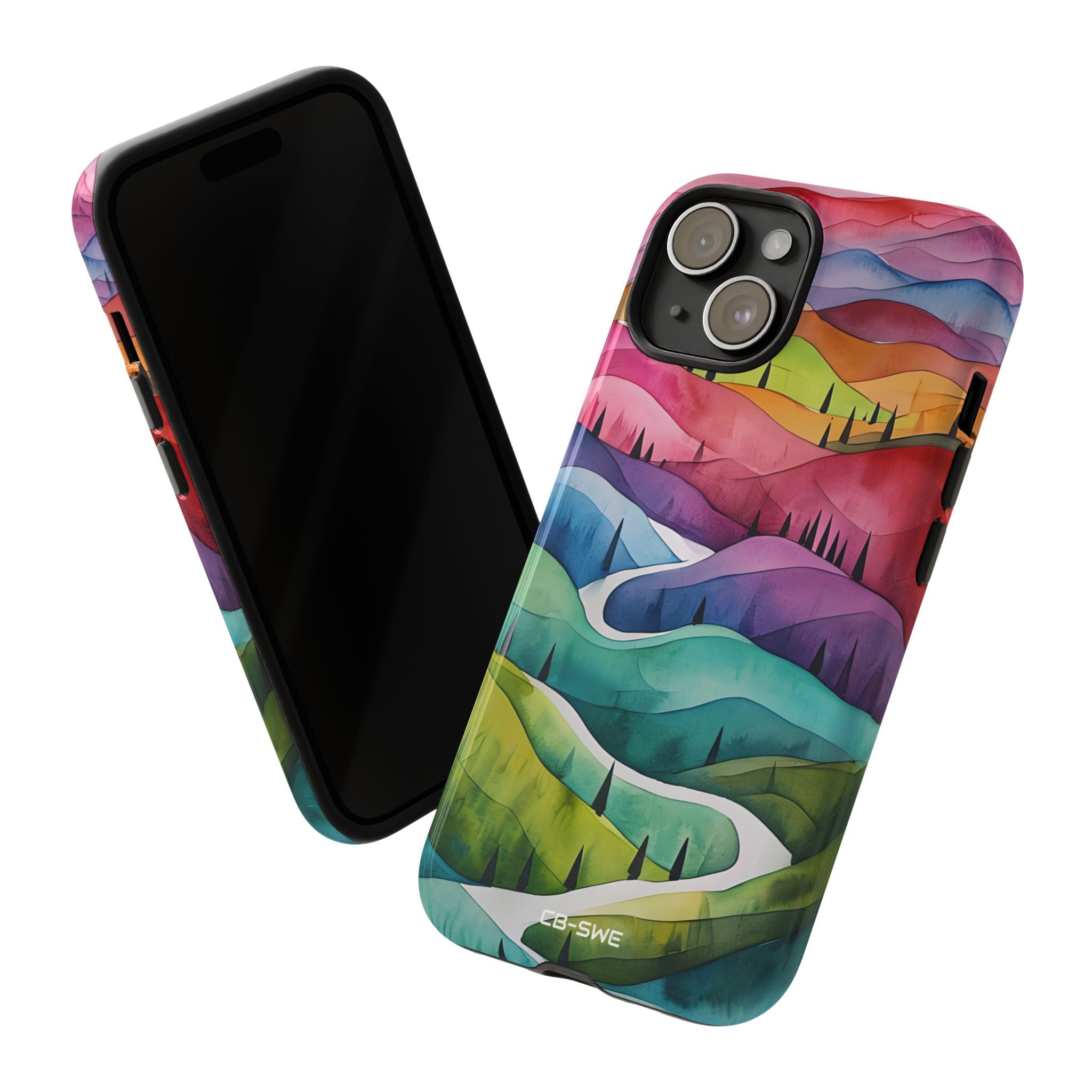 Whimsical Colorful Valleys - iPhone Case