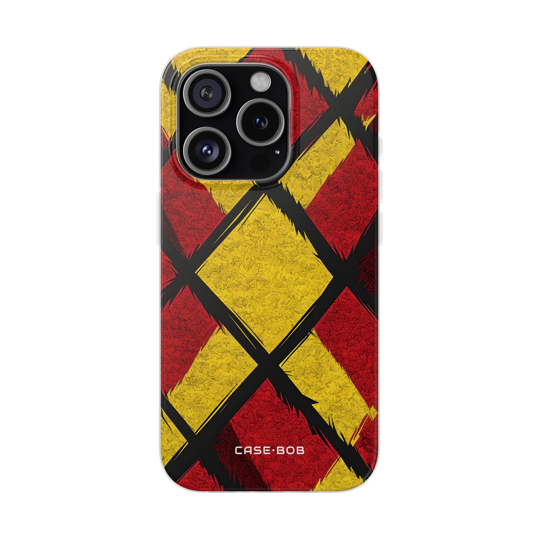 Cracked Diamond Grid iPhone 15 Pro - Soft Case