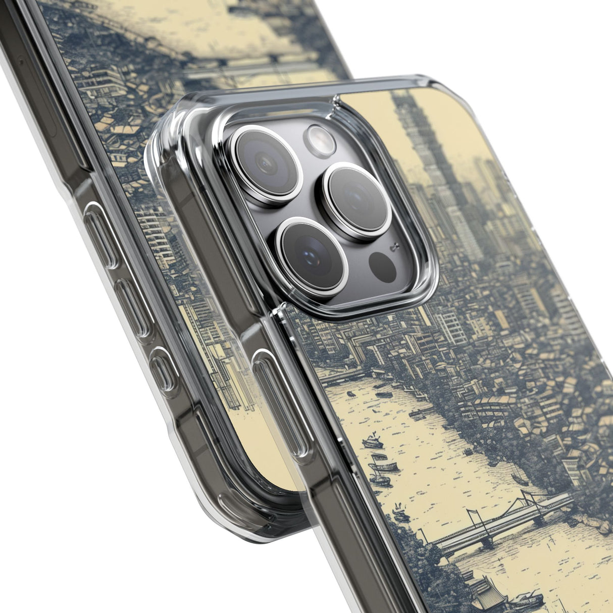 Nostalgic Metropolis - Phone Case for iPhone (Clear Impact - Magnetic)