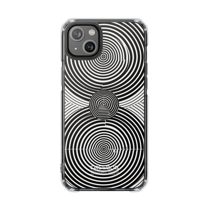Monochrome Spiral Motion iPhone 14 - Impact Clear+
