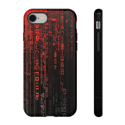 Digital Shield: Red Gradient - Protective Phone Case