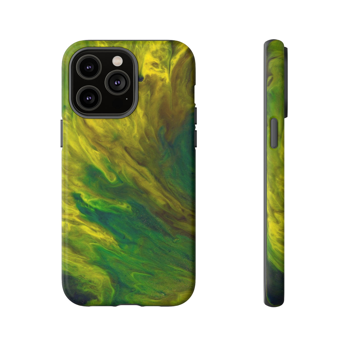 Neon Yellow Ink Art iPhone Case (Protective) iPhone 14 Pro Max Matte Phone Case