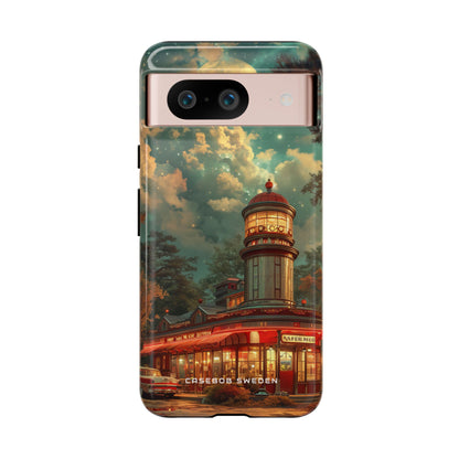 Vintage Moonlit Diner Fantasy Google Pixel 8 - Tough Phone Case