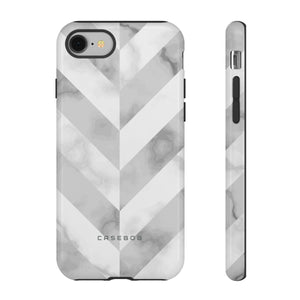 White Herringbone - Protective Phone Case